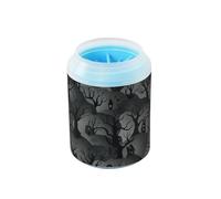 Mystery on Haunted Hill Brosse de bain portable pour chien avec brosse de massage douce Gris