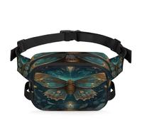 Mystery Sac banane ethnique fleur papillon pour femmes, hommes, filles, garçons, enfants, sac banane pour course à pied, sport, randonnée, couleur, XL, Organiseur de sac