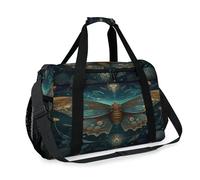 Mystery Sac de voyage ethnique à fleurs et papillons pour filles, garçons, femmes, hommes, week-end, sac à bandoulière pour voyage, sport, gym