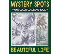 Mystery Spots One Color Coloring Book Beautiful Life: Dot Art for Adults to Reduce Anxiety and Find Mindfulness - A Calming Retreat with Wildlife, Landscapes, and Engaging Activities