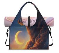 Mystery Wolf Sac de sport pour homme et femme avec compartiment à chaussures pour yoga, gym, voyage, couleur, L, Organiseur de sac