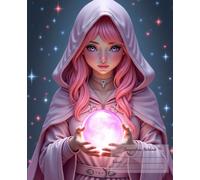 Mystic Bloom: A Pink Witch Journal for Girls Who Dream: Fantasy Notebook with a Sparkling Orb and Gentle Magic Vibes