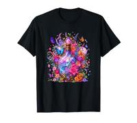 Mystic Butterfly Bouteille de Potion Motif Floral T-Shirt