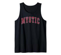 Mystic Connecticut Souvenir College Style Texte Rouge Débardeur