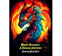Mystic Creatures: A Fantasy Adventure Coloring Book Vol 3: A Magical Coloring Book Featuring 50 Legendary Beasts, Dragons, Serpents, Giant Birds, and Mythical Monsters