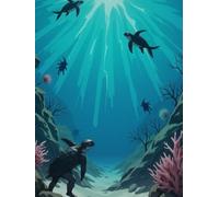 Mystic Deep Sea Journal: Darker Ocean Tones with Whimsical Sea Life - Graph Notebook for Kids: A magical marine world filled with cheerful creatures and a splash of mystery