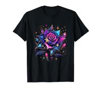 Mystic Galaxy Rose céleste Fleur en Cristal T-Shirt
