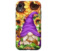 Mystic GNOME Witch in Purple Wizard Outfit for Sunflower Mom Coque pour iPhone XR