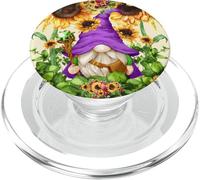 Mystic GNOME Witch in Purple Wizard Outfit for Sunflower Mom PopSockets PopGrip pour MagSafe