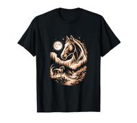 Mystic Horse Moonlight Forest River Scène T-Shirt