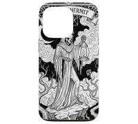 Mystic IX Carte de Tarot The Hermit Dark Occult Skull Coque pour iPhone 13 Pro