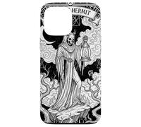 Mystic IX Carte de Tarot The Hermit Dark Occult Skull Coque pour iPhone 13 Pro Max