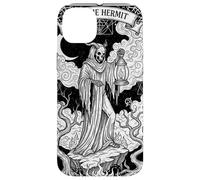 Mystic IX Carte de Tarot The Hermit Dark Occult Skull Coque pour iPhone 14 Plus
