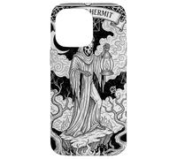 Mystic IX Carte de Tarot The Hermit Dark Occult Skull Coque pour iPhone 14 Pro Max