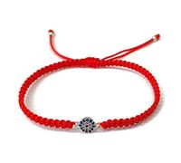 MYSTIC JEWELS by Dalia - Bracelet classique mauvais œil en macramé en zircons bleus et blancs pour bonne chance