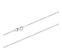 MYSTIC JEWELS By Dalia Chaîne en argent sterling 925 rhodié forcé diamanté de 1 mm pour femme 40,45,5 cm, 60.0 cm, Argent sterling, Pas de gemme