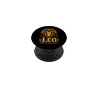 Mystic Lion Zodiaque Lion Astrologie Constellation Signe du Soleil Art PopSockets PopGrip Adhésif