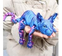 Mystic Meow - Chat Gardien 3D, Imprimé en Décoration d'anniversaire pour Chat, Figurine Décorative Bureau Ou Maison, Cadeau Femme, Statue Noire Unique Et Charmante Halloween(#H)