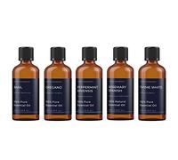 Mystic Moments | Coffret Cadeau Huiles Essentielles Herbes | 5 x 100ml | Basilic, Origan, Menthe Arvensis, Romarin, Thym