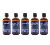 Mystic Moments | Kit de mélanges Essentiels quotidiens | 5x50ml | Cinq mélanges aromatiques : Confiance, Quatre voleurs, Bonheur, Clarté mentale et Sommeil.