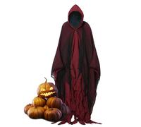 Mystic Night Drape - Robe à capuche pour adulte - Spooky Party Wraps pour spectacles de théâtre hantés, mascarade, rôle de sorcellerie, soirées
