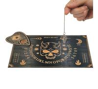 Mystic Ouija Pendum Board - étoile sculptée en tilleul | Outil de message Planchette | Ornement métaphysique de travail d'énergie spirituelle, pour fournitures de sorcière, pratique de