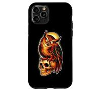 Mystic Owl Skull Full Moon Tattoo - Dark Esthetic Design Coque pour iPhone 11 Pro