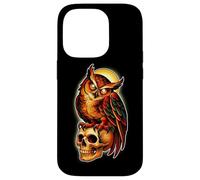 Mystic Owl Skull Full Moon Tattoo - Dark Esthetic Design Coque pour iPhone 14 Pro
