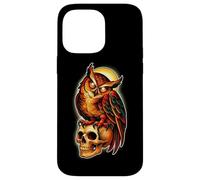 Mystic Owl Skull Full Moon Tattoo - Dark Esthetic Design Coque pour iPhone 14 Pro Max