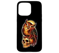 Mystic Owl Skull Full Moon Tattoo - Dark Esthetic Design Coque pour iPhone 15 Pro Max