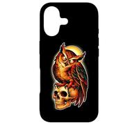 Mystic Owl Skull Full Moon Tattoo - Dark Esthetic Design Coque pour iPhone 17