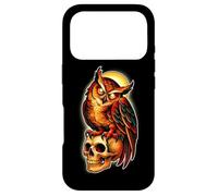 Mystic Owl Skull Full Moon Tattoo - Dark Esthetic Design Coque pour iPhone 17 Pro