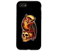Mystic Owl Skull Full Moon Tattoo - Dark Esthetic Design Coque pour iPhone SE (2020) / 7/8