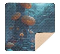 Mystic Pumpkin Tower Lighthouse Grand tapis de jeu antidérapant pour bébé, non toxique, tapis de coups de pied pour bébés, enfants, tout-petits, nourrissons, 127 x 127 cm