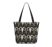 Mystic Ram Sac fourre-tout pour femme, grand sac fourre-tout à bandoulière avec fermeture éclair, sac à main pour le travail et les voyages