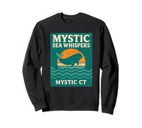 Mystic Sea Whispers Chemise rétro baleine coucher de soleil océan mystique CT Sweatshirt