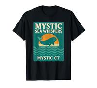 Mystic Sea Whispers Chemise rétro baleine coucher de soleil océan mystique CT T-Shirt