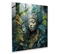 Mystic Secrets Of The Amazon Impression sur verre - Femmes Amazon, Mystique, Art mural en verre, jungle, 50,8 x 50,8 cm