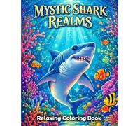 Mystic Shark Realms Coloring Book for Adults and Teens: Magical Ocean Worlds, Mythical Sharks, Enchanted Seas, Relaxing Line Art, Stress Relief Coloring Pages