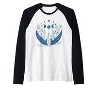 Mystic Soleil Et Lune Femme Boho Fleurs Mystiques Manche Raglan