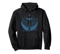 Mystic Soleil Et Lune Femme Boho Fleurs Mystiques Sweat à Capuche