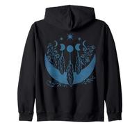 Mystic Soleil Et Lune Femme Boho Fleurs Mystiques Sweat à Capuche