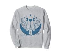 Mystic Soleil Et Lune Femme Boho Fleurs Mystiques Sweatshirt