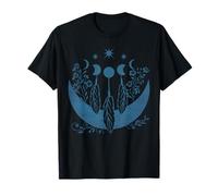 Mystic Soleil Et Lune Femme Boho Fleurs Mystiques T-Shirt