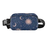 Mystic Sun Moon Sac banane imperméable pour femme Sac banane mignon à bandoulière Sac banane Mystic Sun Moon Navy 20,3 x 13,5 x 5,8 cm, drôle mignon, mystique soleil lune marine, 20,3 x 13,5 x 5,8 cm