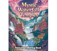 Mystic Waterfall Temples Coloring Book for Adults & Teens - Sacred Temple Landscapes, Hidden Waterfalls, Jungle Sanctuaries, Spiritual Nature Art for Creativity, Mindfulness & Stress Relief