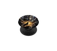 Mystic Wolf Moon Fantasy Wilderness PopSockets PopGrip Adhésif