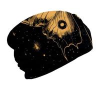 Mystical and Magical Moon and Purple Butterfly Beanie for Men Women Slouchy Winter Skull Beanie Hat Elastic Baggy Hat, Multicolore 04, Taille unique