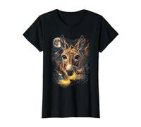 Mystical Âne Pleine Lune Farm Animal Art T-Shirt Graphique avec Valeur