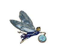 Mystical Angel Girl Pin avec ailes de changement de couleur - Accessoire de bijoux rétro inspiré pour des tenues élégantes - Accessoire d'ailes scintillantes, taille unique, Comme décrit